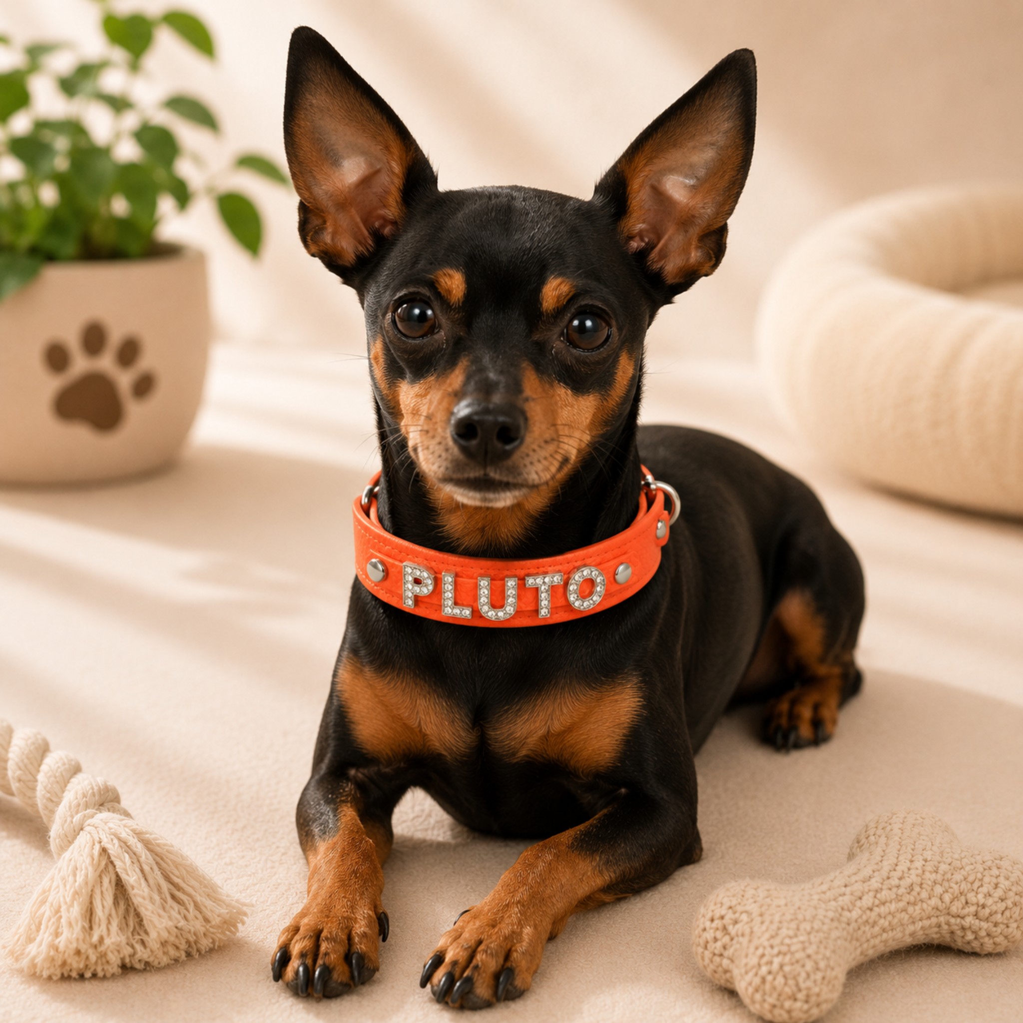 Collare Personalizzato in Ecopelle per Animali